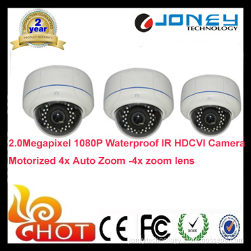 HD Cvi Motorized Auto Zoom Lens Dome Camera 2.0megapixel 1080P Waterproof IR Hdcvi Camera